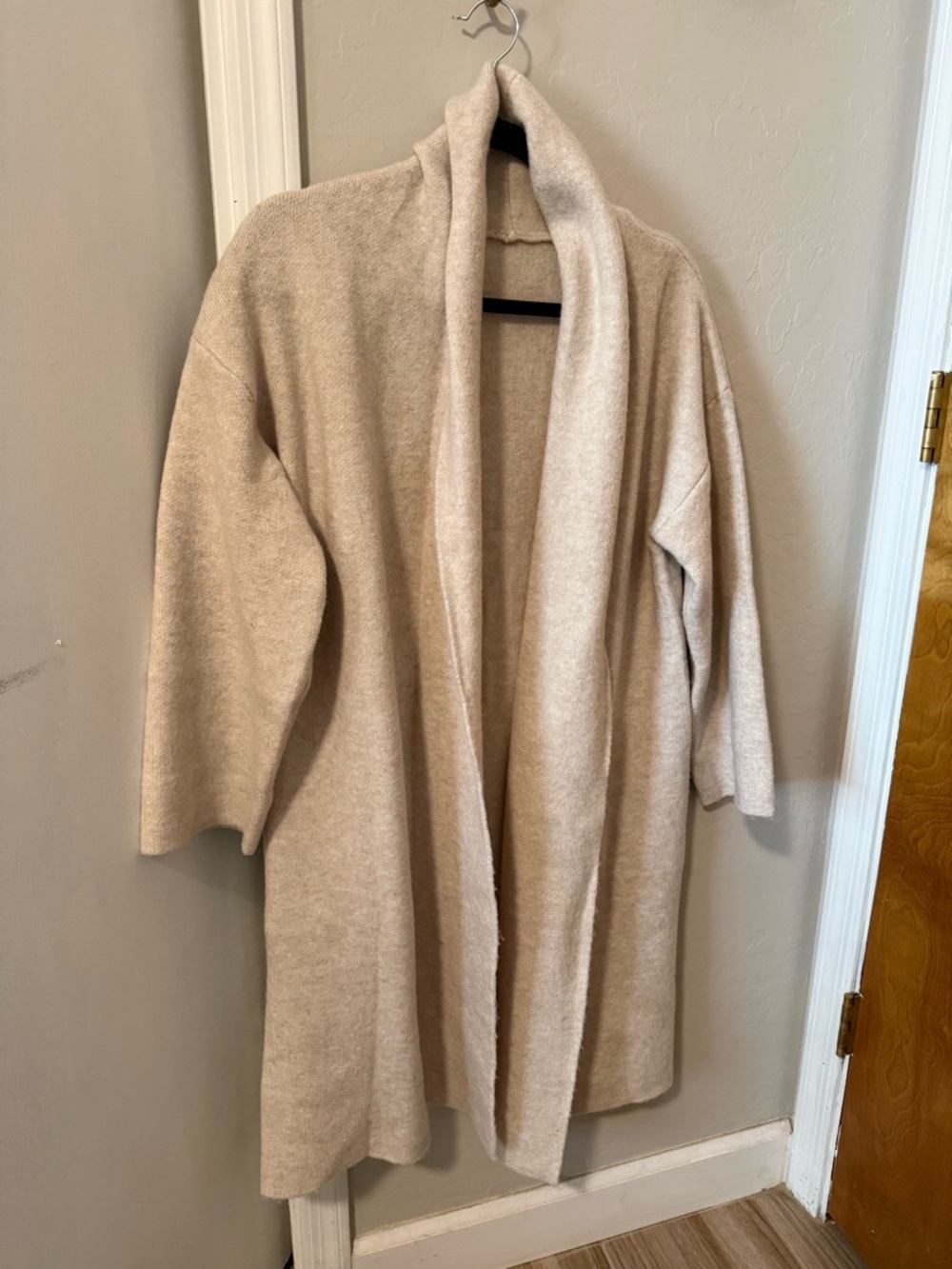 Open-Front Cozy Women's Sweater Cardigan - Cream